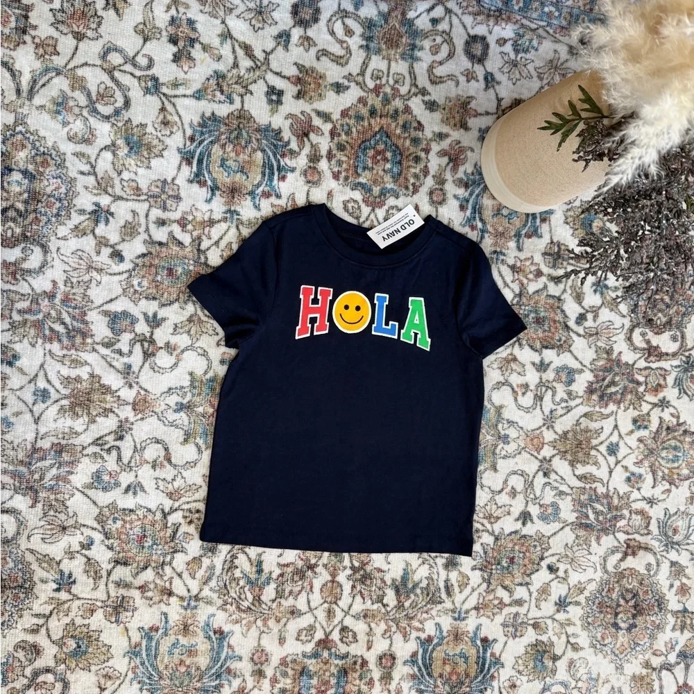 New Old Navy ‘Hola’ Graphic T-Shirt Unisex 3T Toddler  New with tags